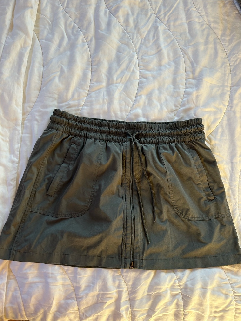 Athleta Olive Green Drawstring Utility Skort